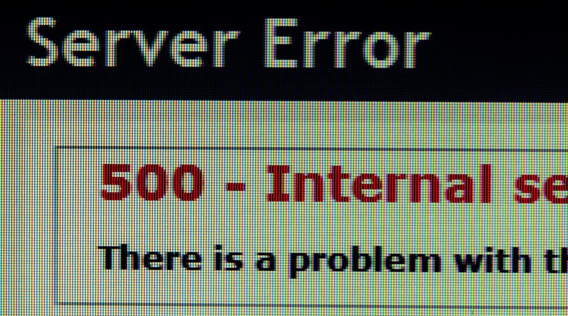 mantenimiento web error 500