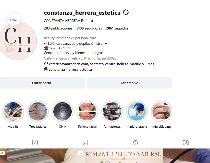 perfil ig Centro de Estética y Depilación Láser