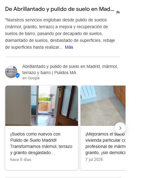 servicios MA Pulido de suelo