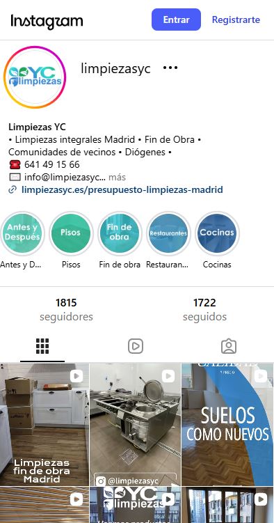 trabajo redes sociales empresa limpieza